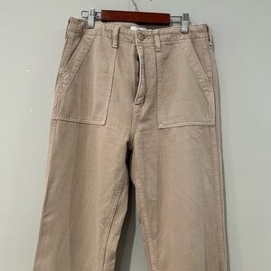 Aritzia denim forum the 90’s utility hi rise loose size 27 beige excellent cond